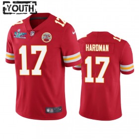 Lasten Kansas City Chiefs NFL Pelipaita Mecole Hardman 17 Punainen Super Bowl LVII Vapor Limited